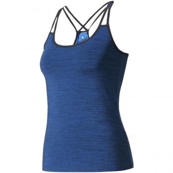 adidas Strappy Bra Tnk Camiseta sin Mangas, Mujer, Azul