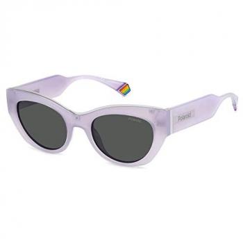 Polaroid Women's Sunglasses PLD 6199/S/X, Full-Rim Butterfly Design, Purple, Size: 50 MM