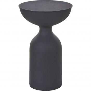 Mesa Auxiliar de Metal Negro Cota - Mesa Decorativa de Hierro para Acento y Exhibición