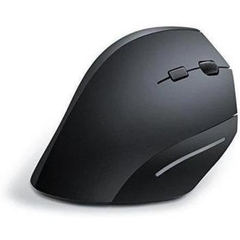CSL - Ratón óptico Forma Vertical - Diseño ergonómico - Prevención de Codo de tenista Enfermedad del ratón - Protege Especialmente el Brazo - inalámbrico - 6 Botones