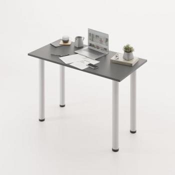 Mesa Escritorio Oyun Antracita con Patas Blancas (119x60x75 cm) - Plykit
