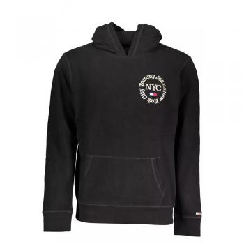 Elegant Black Cotton Hoodie with Embroidered Logo - Size 2XL