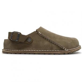 Birkenstock Lutry Premium Suede Sandal - Gray Taupe - UK 8 (EU 42)