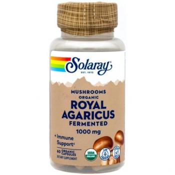 Cápsulas Vegetales de Agaricus Real Solaray 500 mg - 60 Unidades