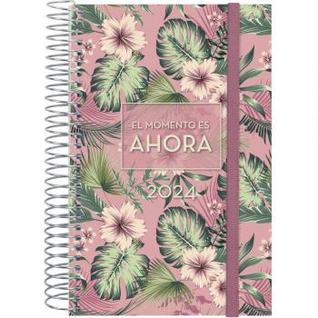 Agenda Finocam Espiral Design Collection E5 Ahora 2024 Multicolor 117x181mm 1 Día por Página Multilingüe