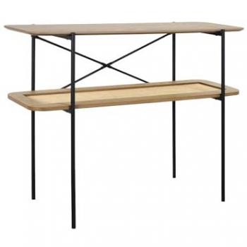 Consola Vintage Efecto Madera y Caña Doble SWEEEK, 100cm, Manado, Natural, 100x37.5x75.5 cm
