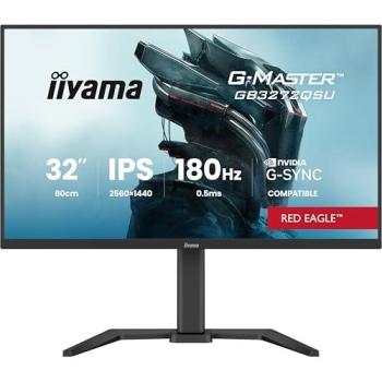 Monitor Gaming iiyama G-MASTER GB3272QSU-B1 31,5 Quad HD 180Hz IPS HDR10 Altura Ajustable