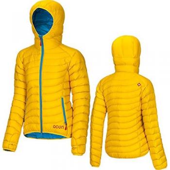Ocun – Tsunami W Chaqueta de plumón, Invierno, Color Amarillo/Azul, tamaño Medium
