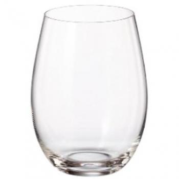 Set de 6 Vasos de Cristal Transparente Bohemia Clara 550CC - Vasos Duraderos y Resistentes, Aptos para Lavavajillas, Presentación Elegante