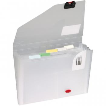 Snopake A4 6 - Parts Expanding Organiser - Clear