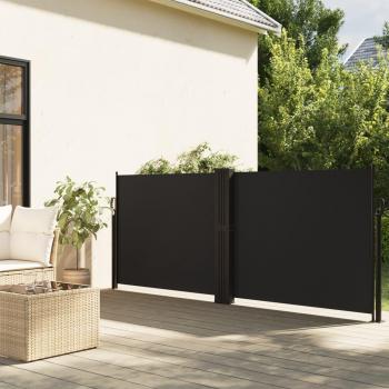 Toldo lateral retráctil 140x1000 cm Color Negro, Crema, Azul