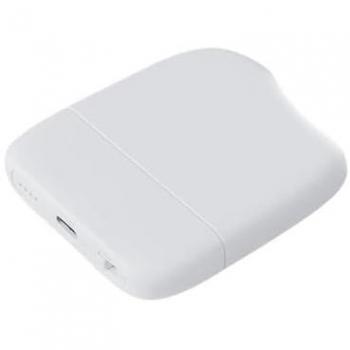 Batería Externa XOOPAR 5000 mAh con Luz Táctil Integrada y Cable Multi-Conectores - Blanco - Fabricada con Plástico Reciclado