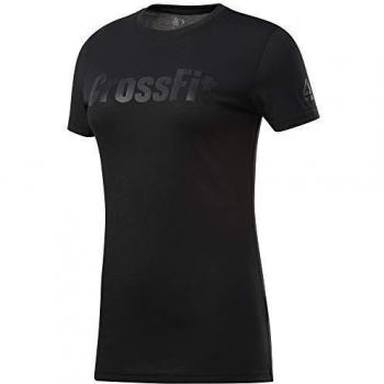 Reebok Crossfit Rd Camiseta de Manga Corta, Mujer, Negro