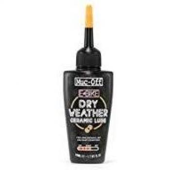 Muc-Off E-Bike Dry Chain Lube, 50 Ml - Lubricante de Cadena de Bicicleta E-Bike Premium con Tinte Trazador UV – Lubricante de Bicicleta Eléctrica – Formulado para Ambientes Secos