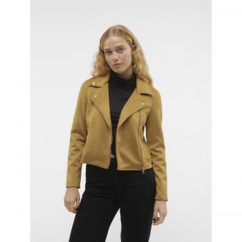 Vero Moda VMJOSE Women's Brown Faux Leather Jacket
