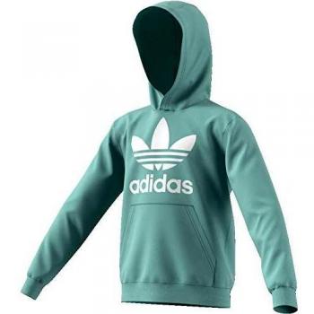 adidas Trefoil Hoodie Sweatshirt, Unisex niños, Vapour Green/White, 910Y