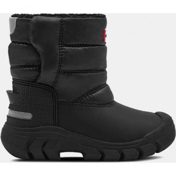 Hunter Kids Intrepid Insulated Snow Boots - Black Nylon/Polyester - Size UK 13 Kids