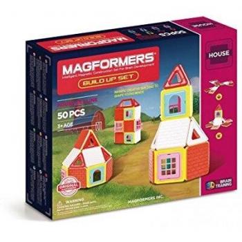Magformers Build up Set 50 P, Colores Vivos y sólidos
