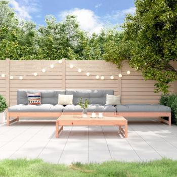 Juego de muebles de jardín 4 piezas madera maciza abeto Douglas Marrón