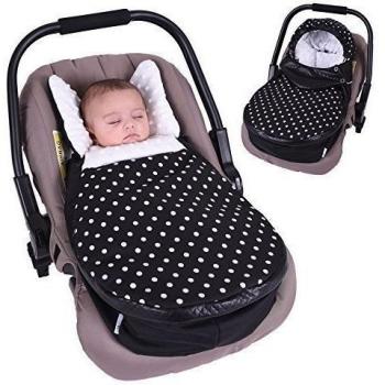 Sevira Kids – Saco Turbulette Universal impermeable para el cochecito o asiento de coche, Urban Collection negro New York Talla:0 - 9 mois