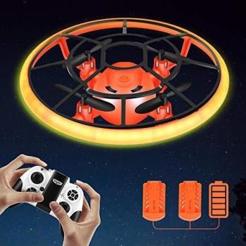 Regalos para niños, RC Helicopteros Teledirigidos con Luces LED Brillantes, Mini Drone para Principiante y niños, Juguete Voladora con 2 baterías, 360° Flip, Altitud Hold, Modo sin Cabeza
