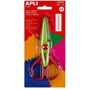 APLI Kids 12817 - Tijera creativa Zigzag, 13 cm, Multicolor, 1 unidad