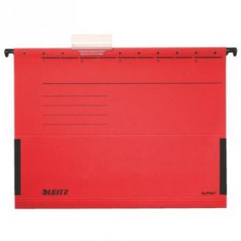 Bolsa Colgante Leitz Alpha A4 Roja con Ranitas y Laterales Expandibles, Pack de 25 Unidades