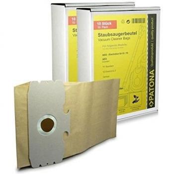 20x Bolsas de aspiradora papel para AEG Dimensión / Type 12 - AEG Comfort 1100 Electronic, Comfort Electronic Gs, Comfort Electronic Ti | GR12, GR15 | AEG Vampyr 1005, 1102, 1104, 1105, 2000 | Vampyr Exclusive 500 - 517, 6002 - 6009, 600 - 617, Edition 2