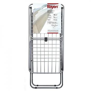 Rayen - Tendedero de aluminio, Con superficie de 20 metros, Sistema de bloque de alas, Tendedero plegable y Antideslizante, con varillas XXL, Para interior y exterior, Color Acero, 177 x 55 x 92 cm