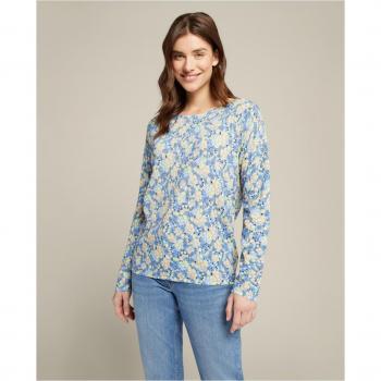 Jersey de mujer de manga larga con estampado floral