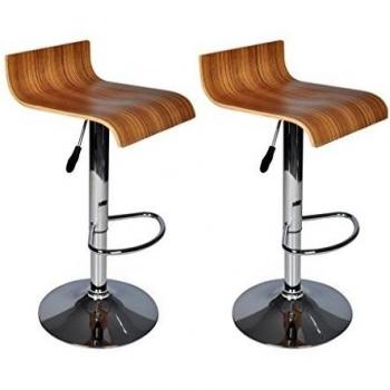 Dos taburetes bar de madera contemporáneos