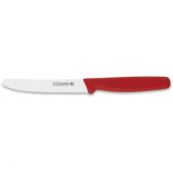 3Claveles 1215 - Cuchillo de mesa, 11 cm, color rojo