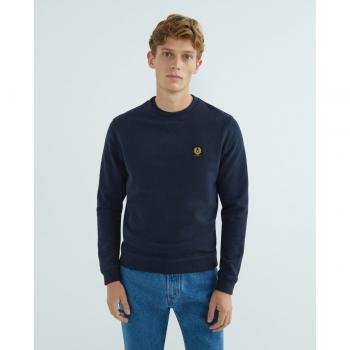 Belstaff Men's Patch Crew Sweatshirt - Dark Ink, Size Small