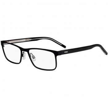 Hugo Boss Stylish HG 1005 N7I Sunglasses - Black Unisex, Size: 55 MM, Rectangular Matte Black and Crystal Glasses Metal - One Size