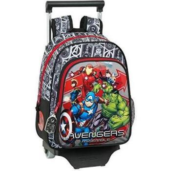 safta 612079020 Unicorns Mochila pequeña Ruedas, Carro, Trolley Avengers, Multicolor