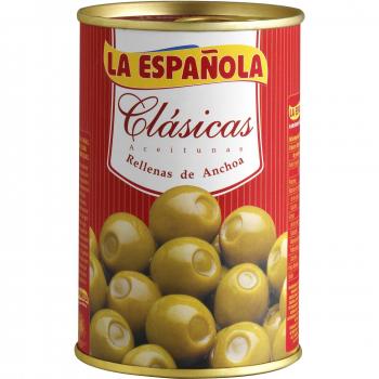 La Española - Aceitunas verdes rellenas de anchoa clásicas - 300 g