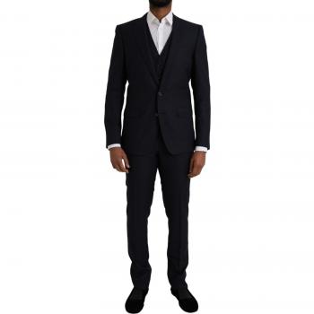 Dolce & Gabbana Blue Slim Fit 3-Piece Formal Suit Martini - IT48 | M
