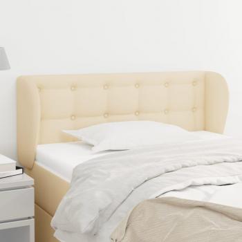 Cabecero de tela color crema 103x23x78/88 cm vidaXL