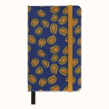 Cuaderno Moleskine Silk XS con tapa dura, páginas blancas y caja de regalo, color azul