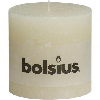 Bolsius Vela del Pilar Rústica, color Crema, 100 x 100 mm, 1 unidad