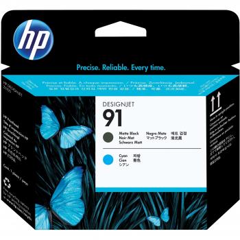 HP 91 Cabezal de Impresión Negro Mate y Cian C9460A