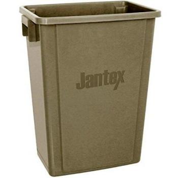 Contenedor de reciclaje beige de polipropileno de 56 L - Diseño estrecho y ahorrador de espacio - Jantex