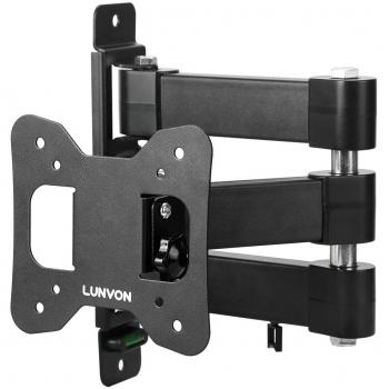 Lunvon Ultra Delgado Soporte de TV de Montaje de Inclinación Giratoria-Para Pantallas LED, LCD, Plasma y Curvadas de 10-32 pulgadas- VESA Máx. 100x100mm