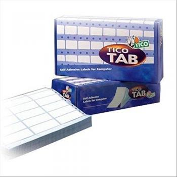 Etiqueta de impresora Blanco TAB1-0893 en módulo continuo de una columna con 500 hojas