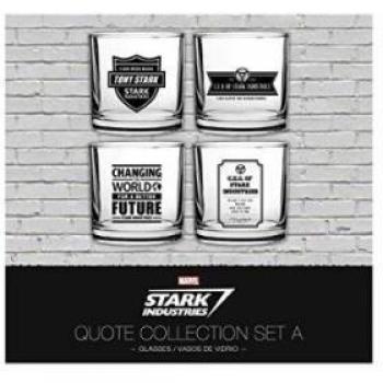 SD toys - Pack 4 Verres Marvel Iron Man - Stark Industries set 1 - 8435450202438