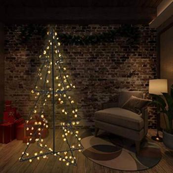 vidaXL Christmas Cone Tree 240 LEDs Indoor and Outdoor 115x150 cm