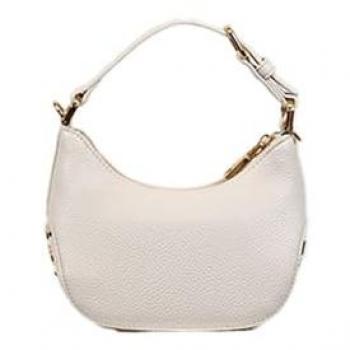 Ivory Gold Logo Mini Handbag by Love Moschino