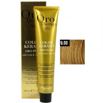 Fanola Oro Therapy 24K Color Keratin Hair Dye - Intense Light Blonde 9.00 (100 ml)