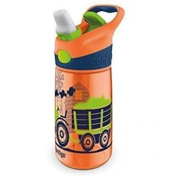 Contigo Striker Botella antigoteo con Boquilla Plegable, Unisex niños, Naranja, 420 ml