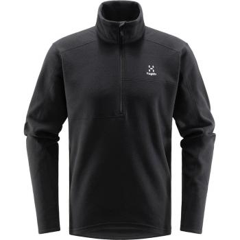 Haglofs Men's Buteo 1/2 Zip Fleece Jacket, True Black, Size Small
